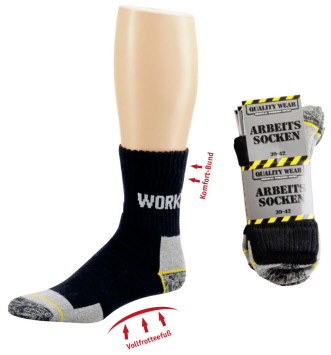 Baumwolle Qualitäts Komfort Arbeitssocken Vollfrottee-Fuß Business Socken